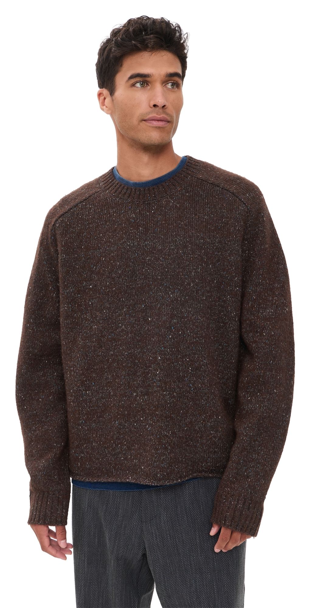 NN07 Jim Donegal Crew Neck Sweater Deep Truffle L