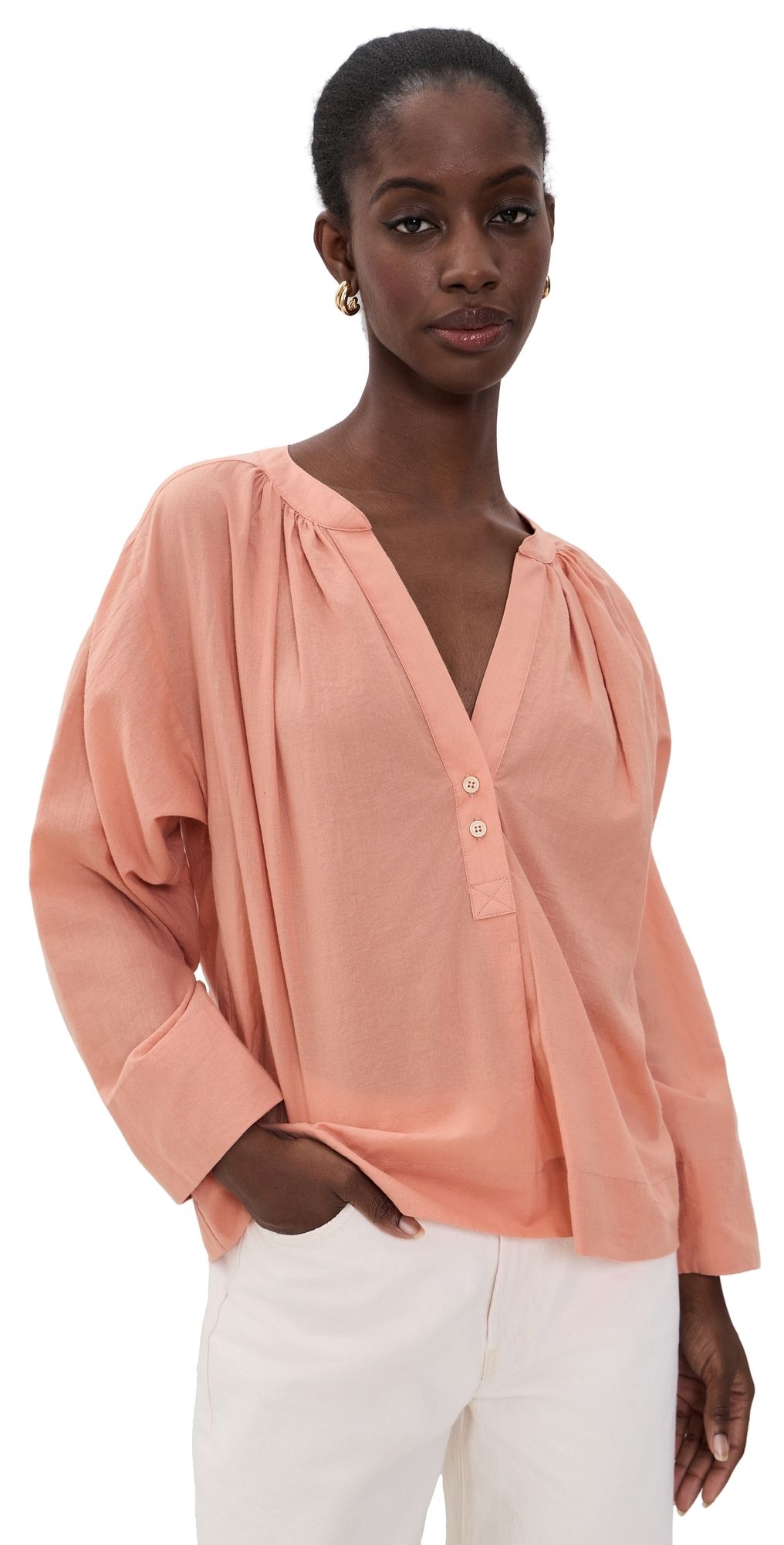 Jamie Haller The Pascale Blouse Dusty Peach XL
