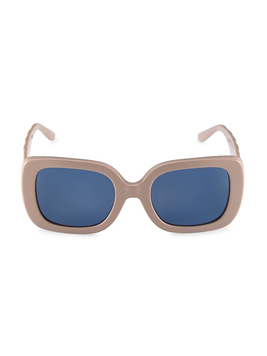 Women's 54MM Square Sunglasses - Bone