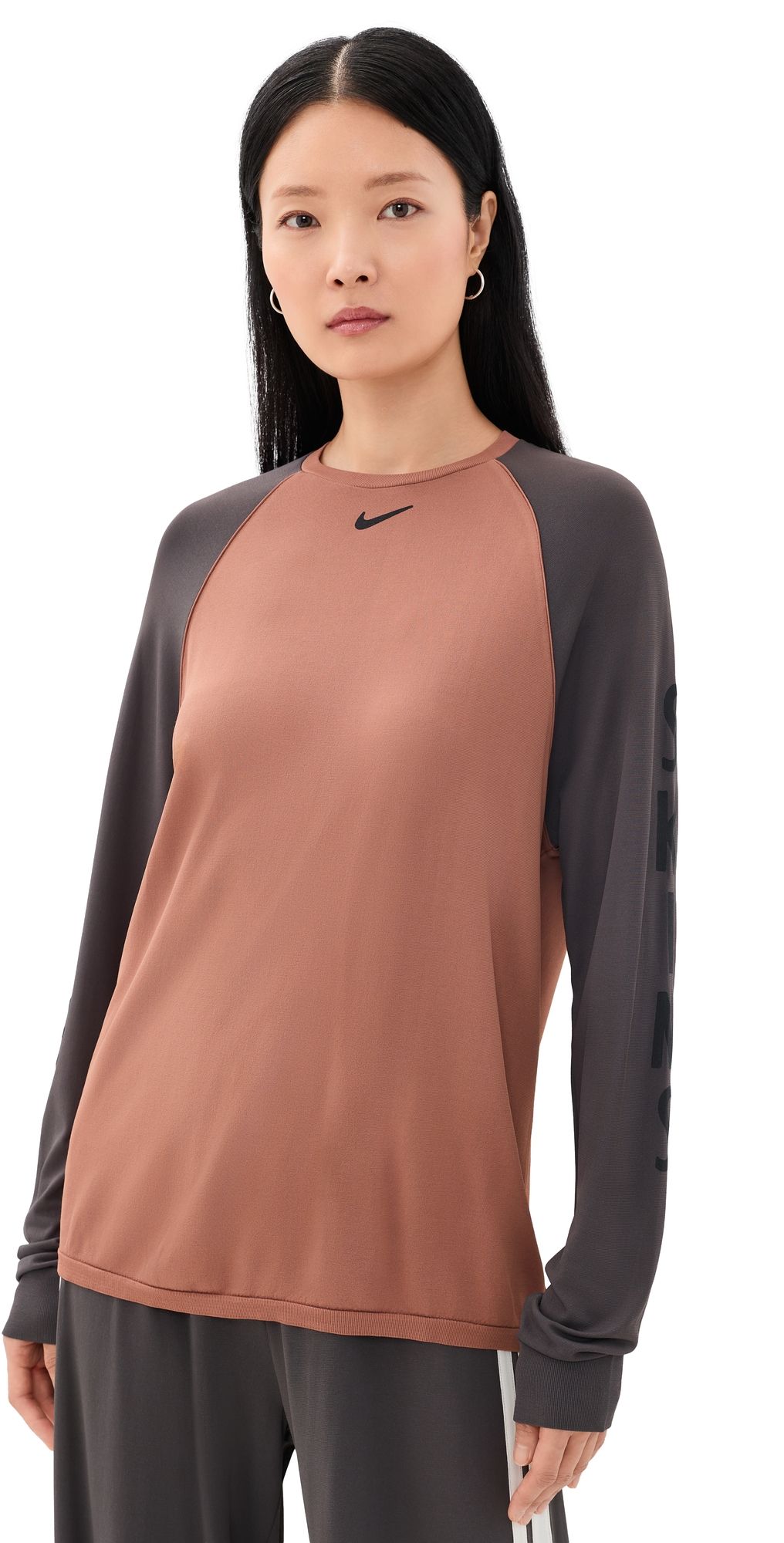 NikeSKIMS Stretch Knit Relaxed Top Nskm Carob Brn/Nskm Boulder XL