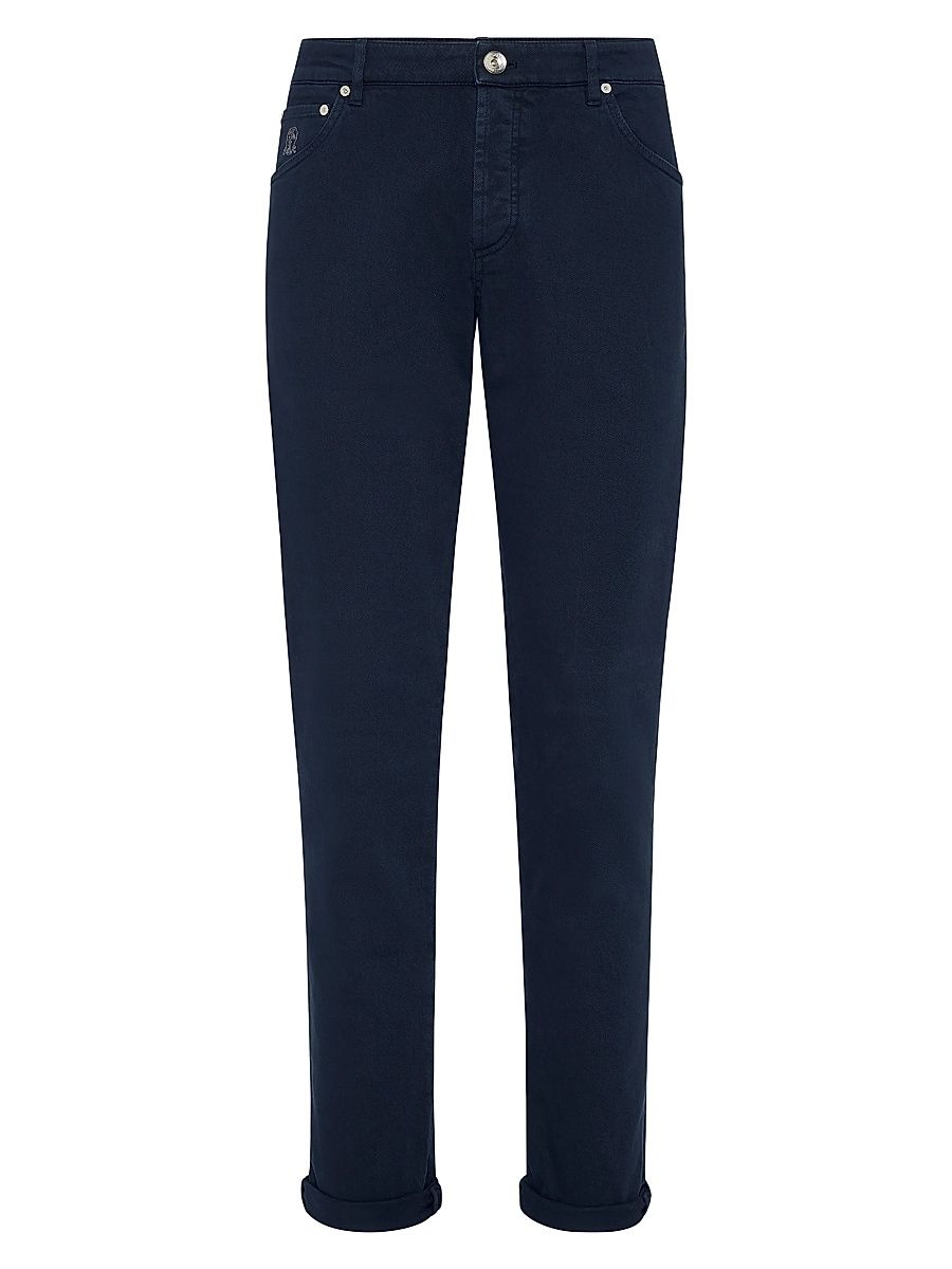 Men's Slim Fit Jeans in Comfort Cotton Lightweight Denim - Navy Blue - Size 48