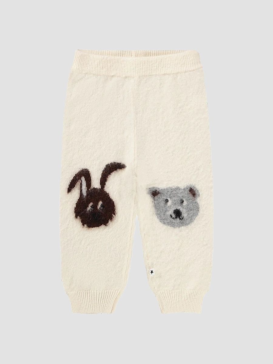 Baby Girl's Sol Wool Jogger Pants - Retro Animals - Size 18 Months