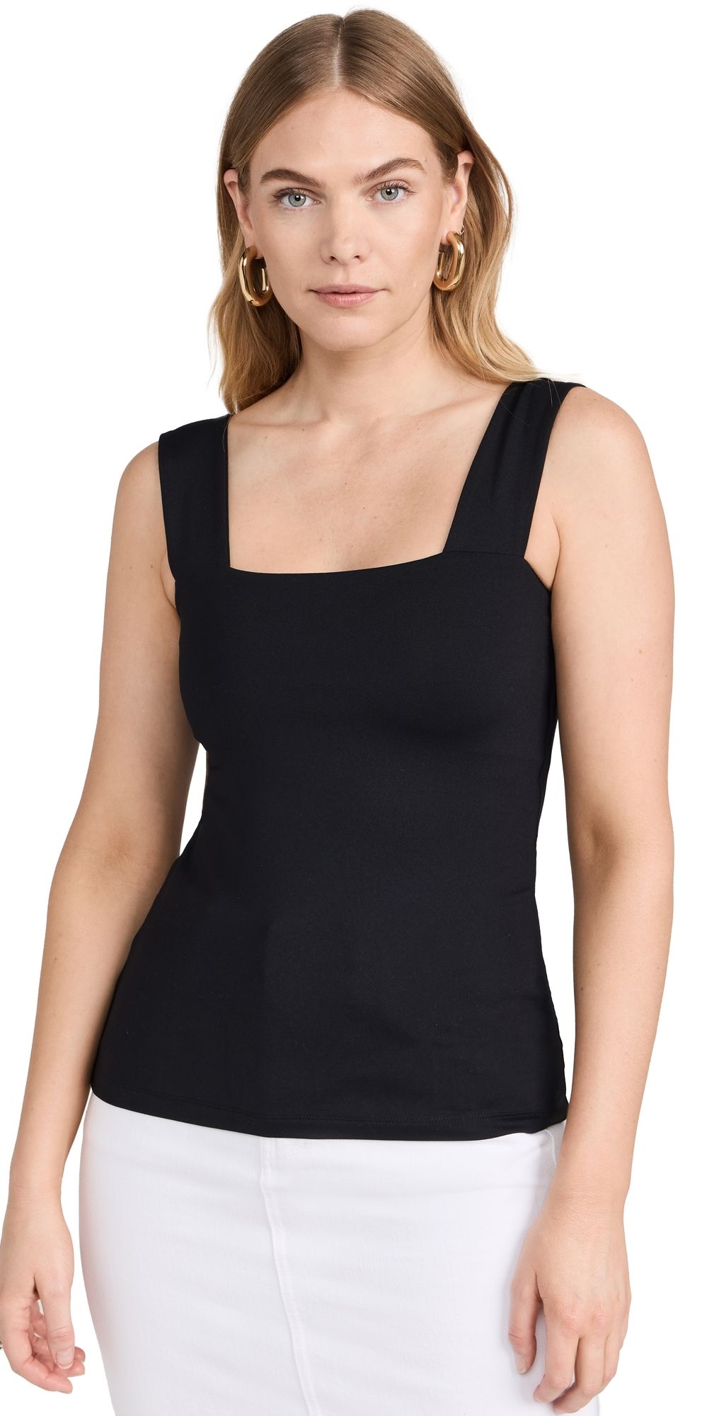 Susana Monaco Wide Strap Tank Top Black XS