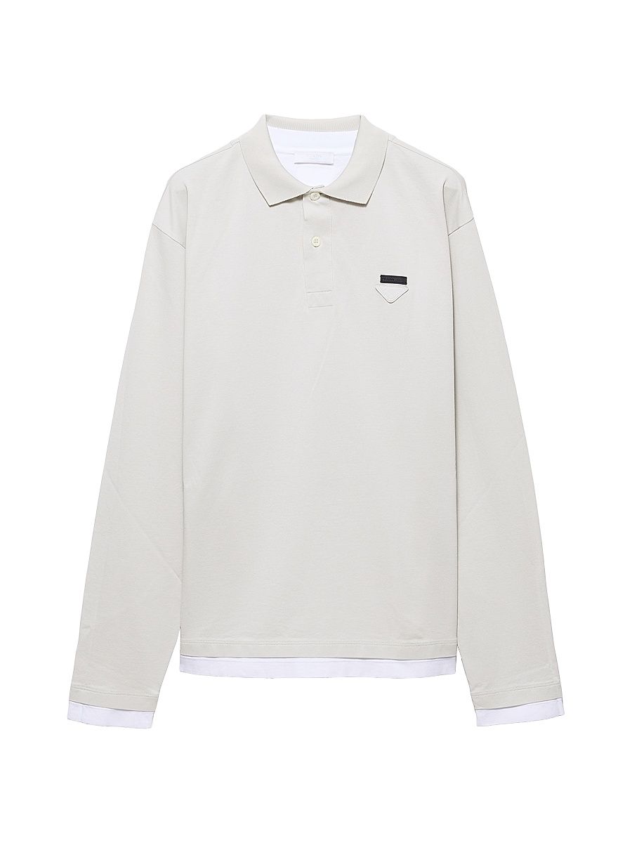 Men's Cotton Polo Shirt - Grey - Size XL