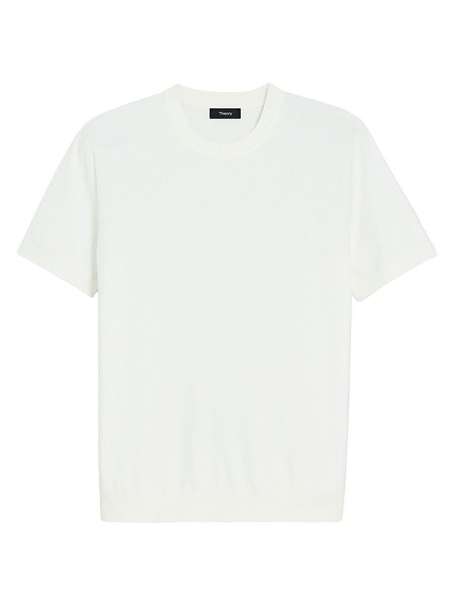 Men's Soris Knit Crewneck Elasticized Hem T-Shirt - White - Size Large