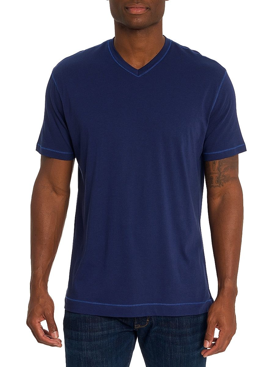 Men's Eastwood V-Neck T-Shirt - Navy - Size XL