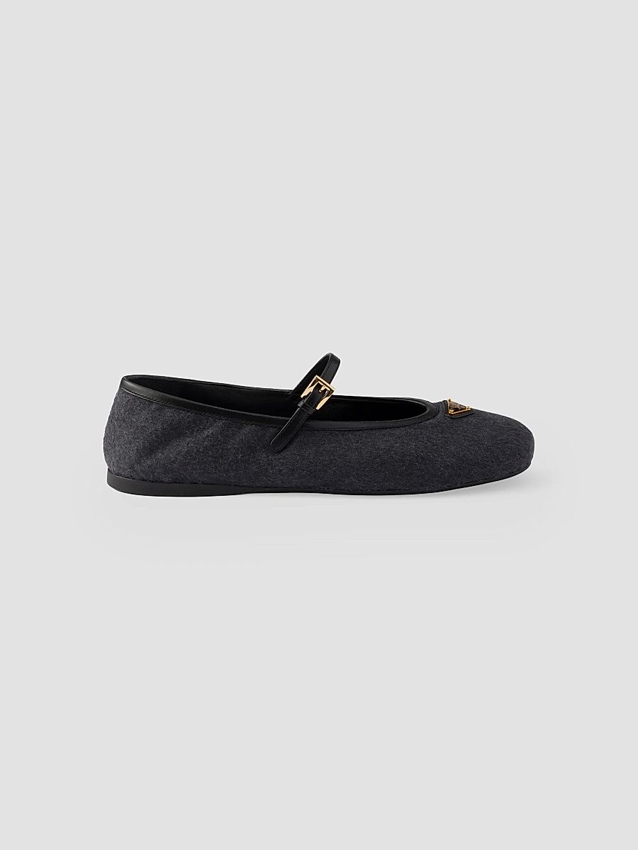Women's Fabric Ballerinas - Grey - Size 7