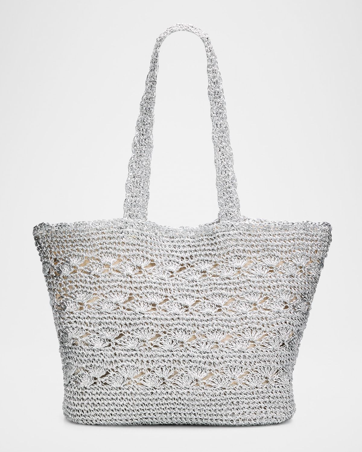 Hayes Metallic Crochet Tote Bag