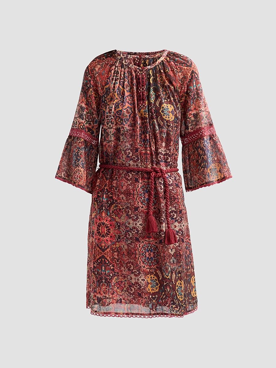 Johnny Was Women's Mandie Peasant Mini Dress - Venice Vista - Size XL