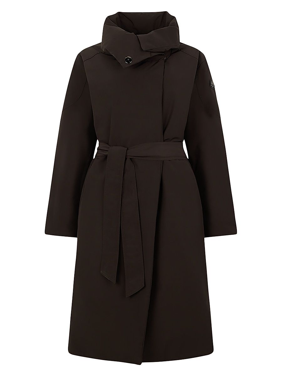 Women's Lonsdale Down Tie-Waist Coat - Espresso - Size Large