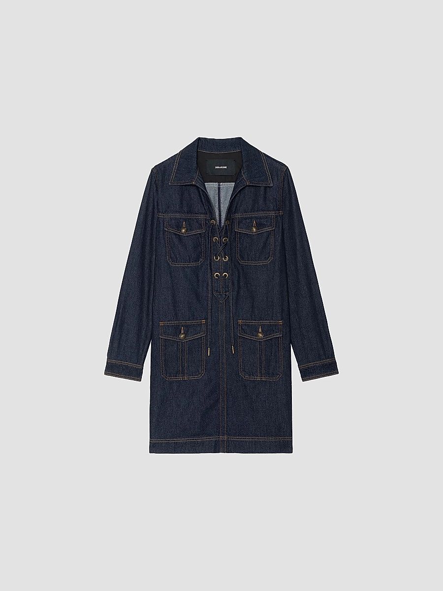 Zadig & Voltaire Women's Remacha Denim Minidress - Brut - Size Large