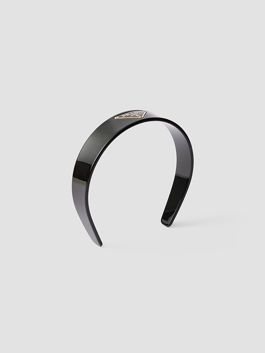 Women's Headband with Triangle Logo - Black