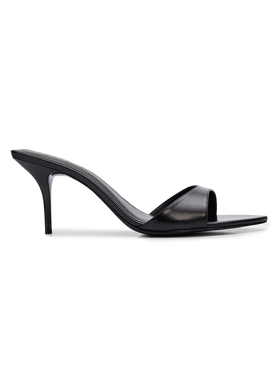 Women's Elodie 75MM Leather Slip-On Sandals - Black - Size 11