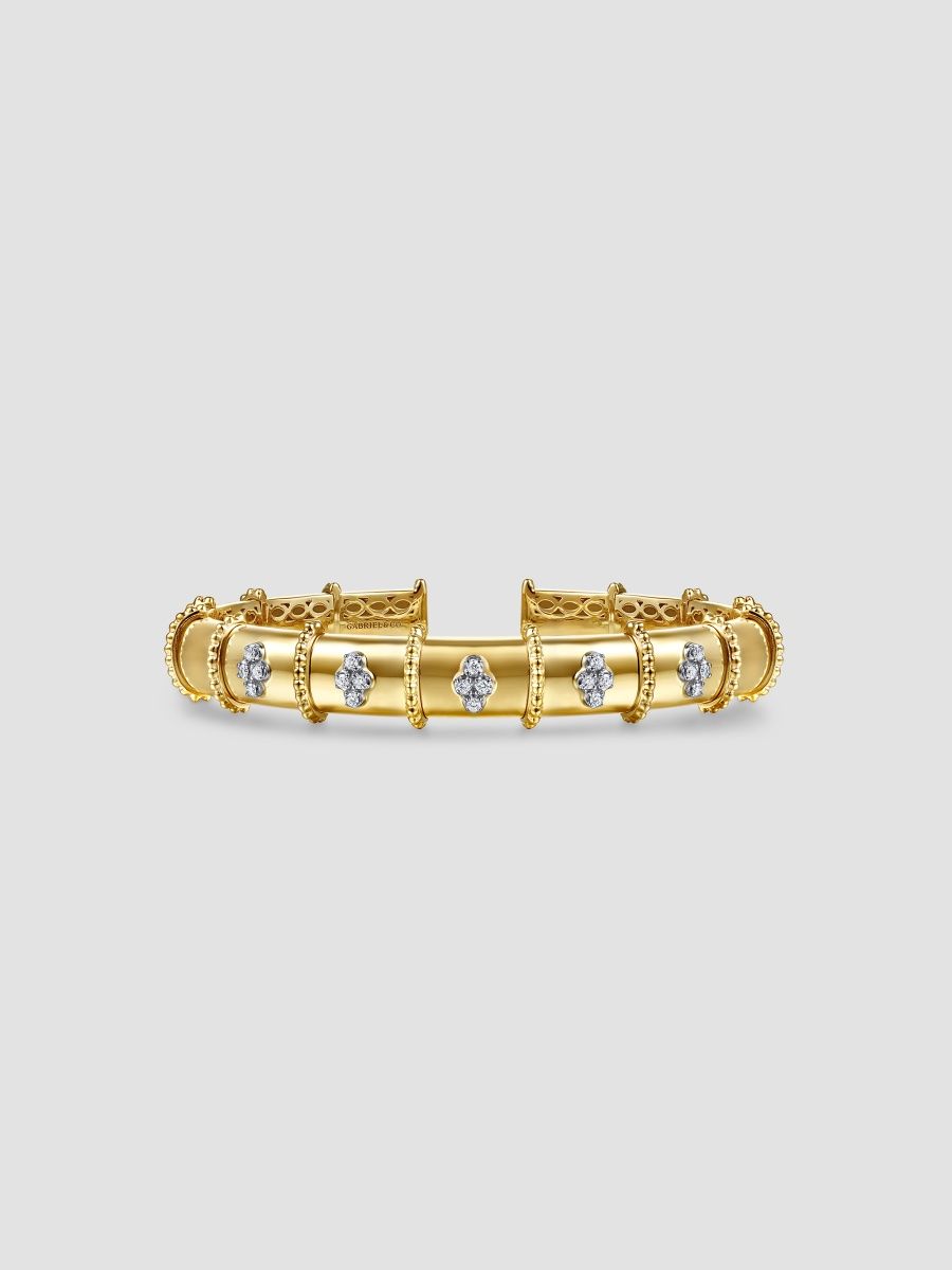 Gabriel & Co Women's Two-Tone 14K Gold & 0.20 TCW Diamond Cuff - Yellow Gold