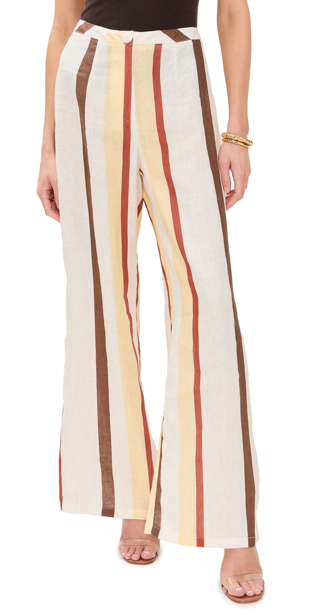VRG GRL Rule Linen Pants Stripe M