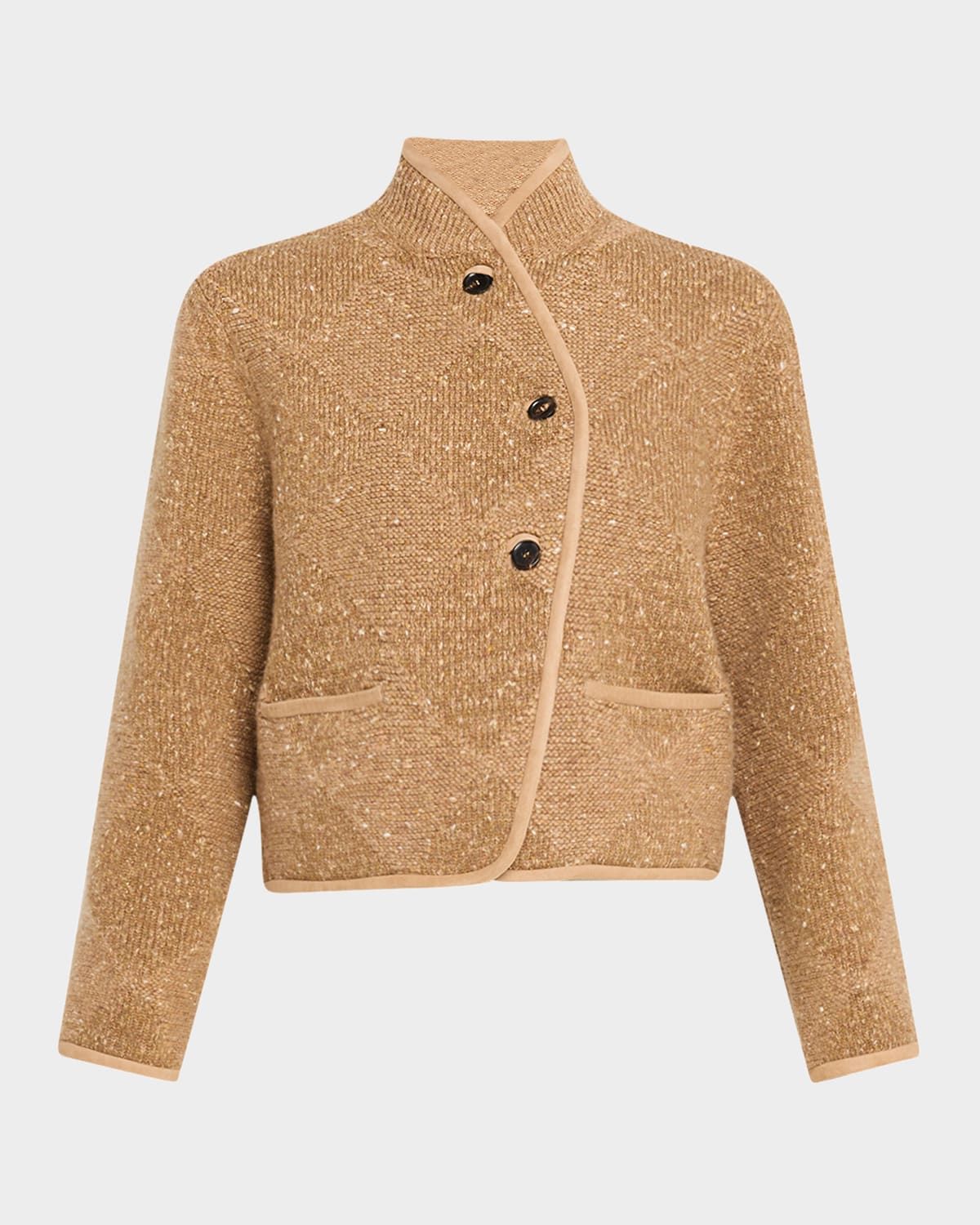 Cernobbio Cashmere-Linen Single-Breasted Jacket