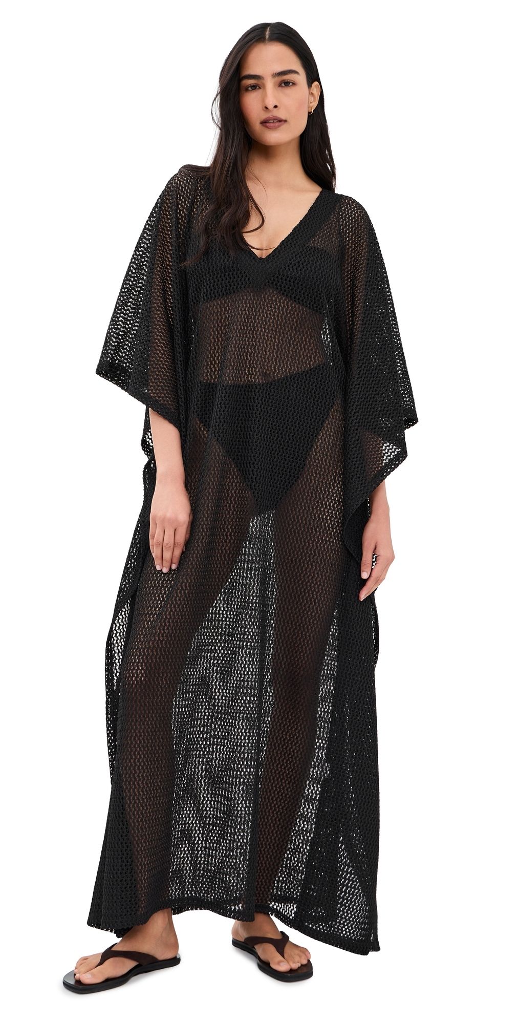 RIPLEY RADER Fishnet Caftan Black M