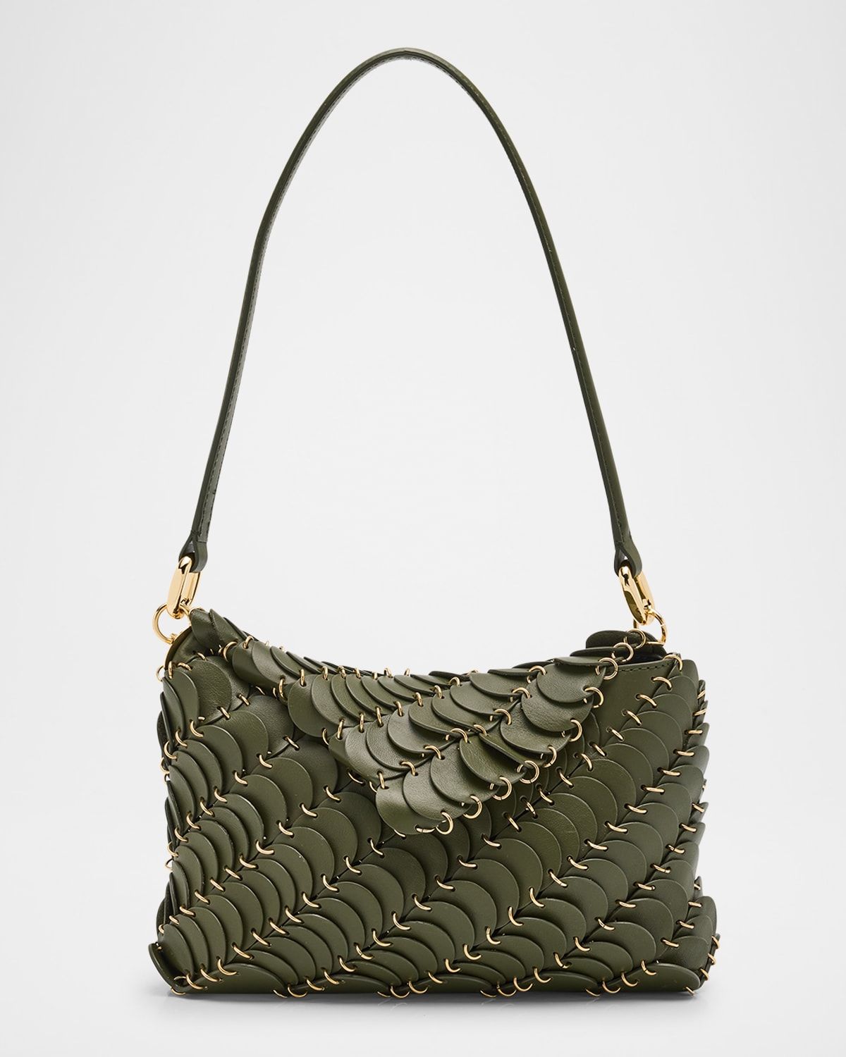 Sac a Main Leather Disc Shoulder Bag