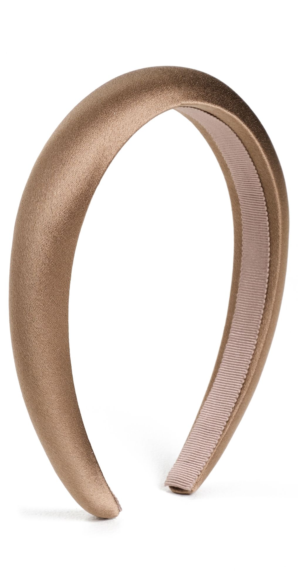 Jennifer Behr Tori Headband In Silk Satin Cappuccino One Size