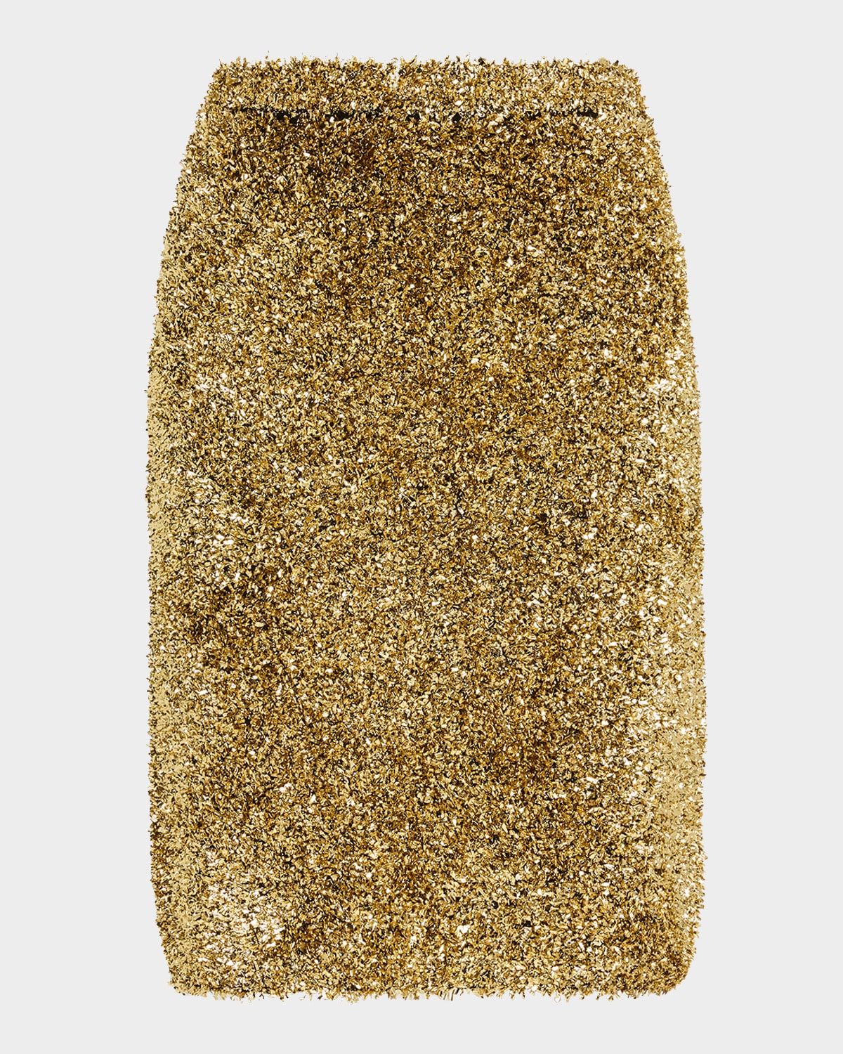 Moro Metallic Textured Pencil Skirt