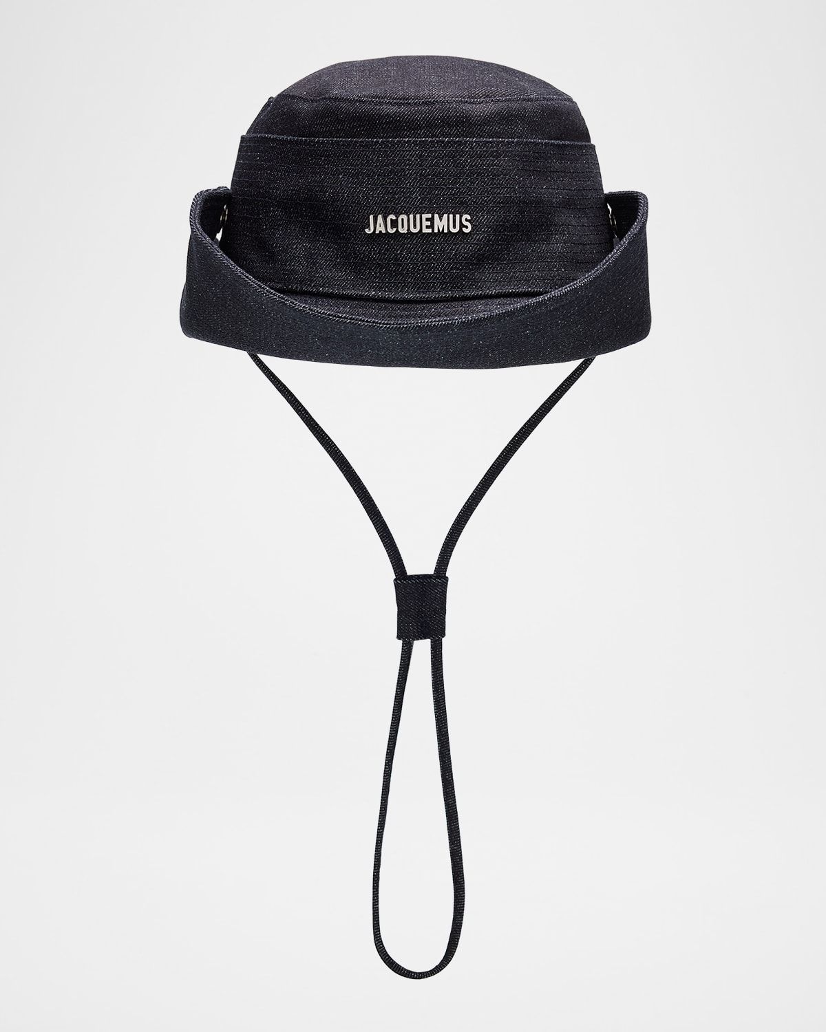 The de-Nimes Logo Cotton Denim Bucket Hat