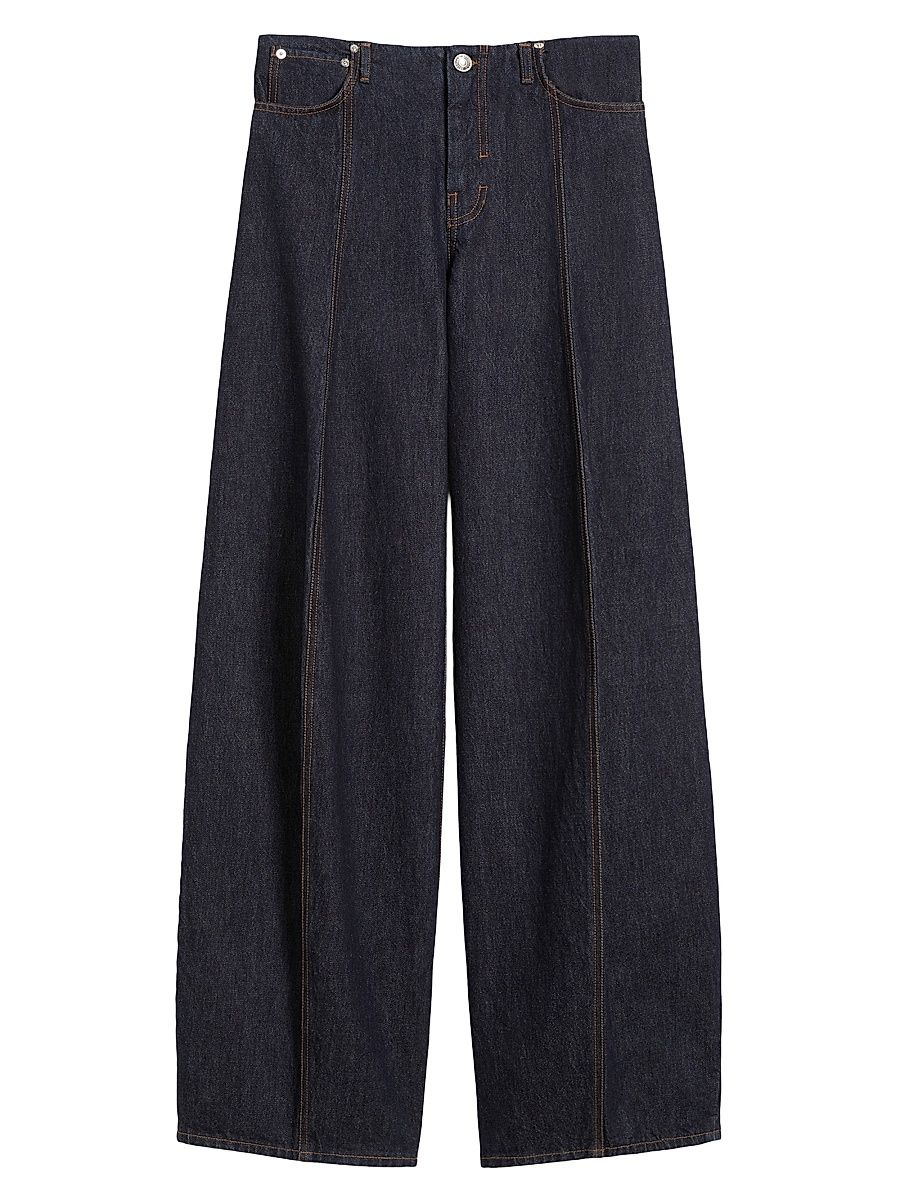 Women's Oversized Low Rise Trousers - Midnightblue - Size 30