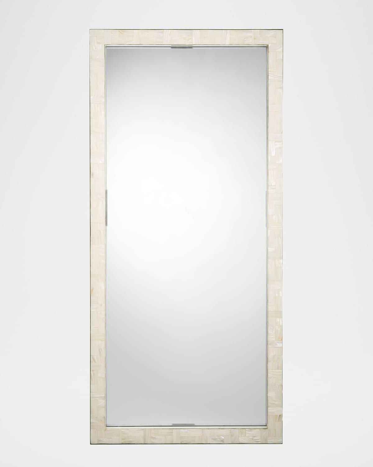 Monroe Mother-of-Pearl Rectangle Floor Mirror, 60"