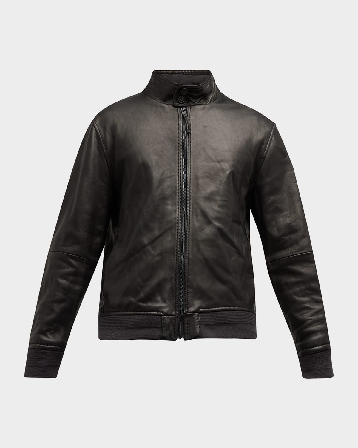 Men & apos;s Harrington Leather Bomber Jacket