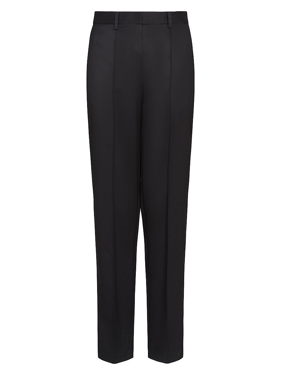Women's Harrison Stretch Wool Tapered Pants - Black - Size 8