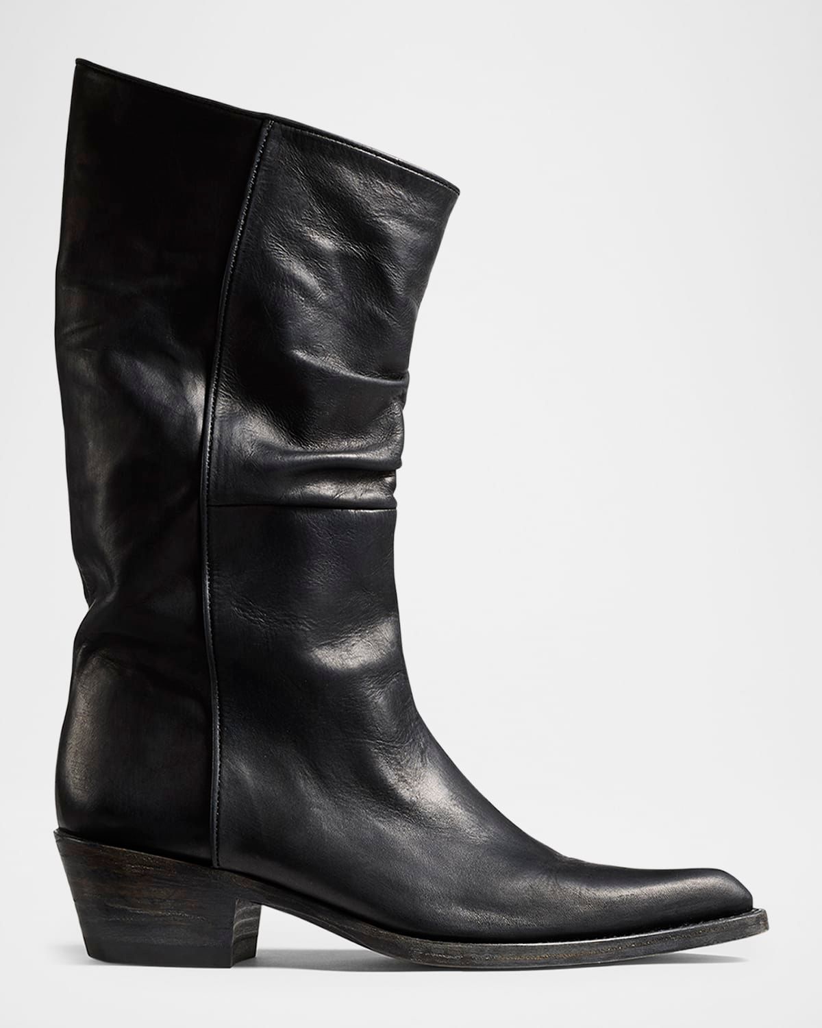 Clive Calfskin Moto Boots