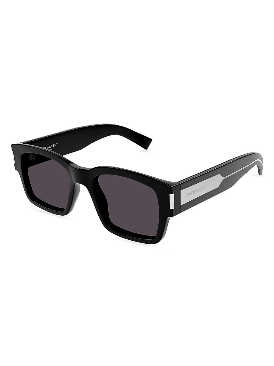 Men's Naked Wire Core 53MM Square Sunglasses - Black