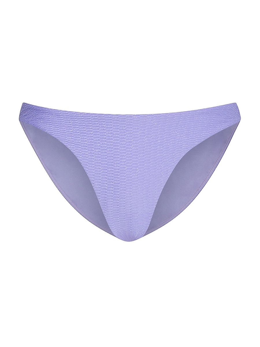 Women's Margot Metallic Shimmer Bikini Bottom - Purple - Size Large