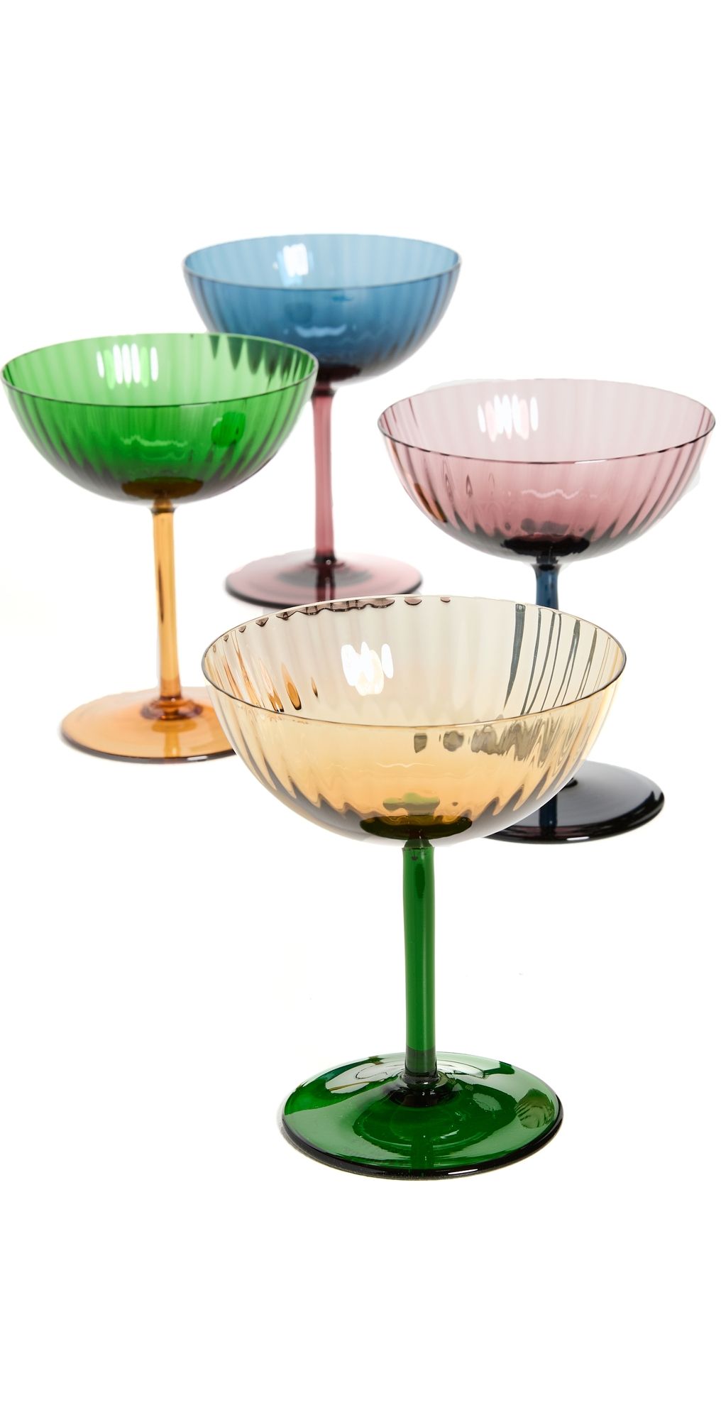 La DoubleJ Champagne Coupes Rainbow Mix One Size