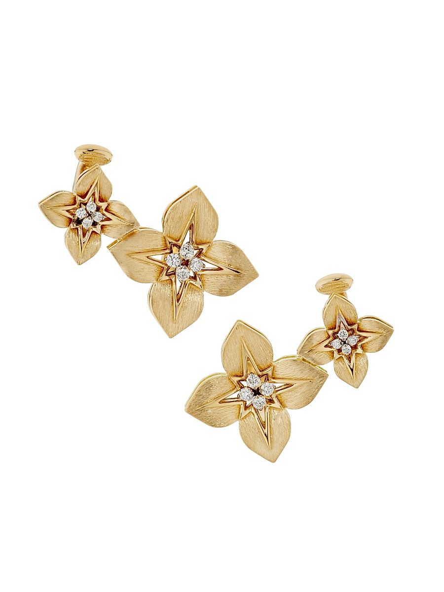 Women's Aurora Dia Aurora 18K Yellow Gold & 0.08 TCW Diamond Ear Climbers - Yellow Gold