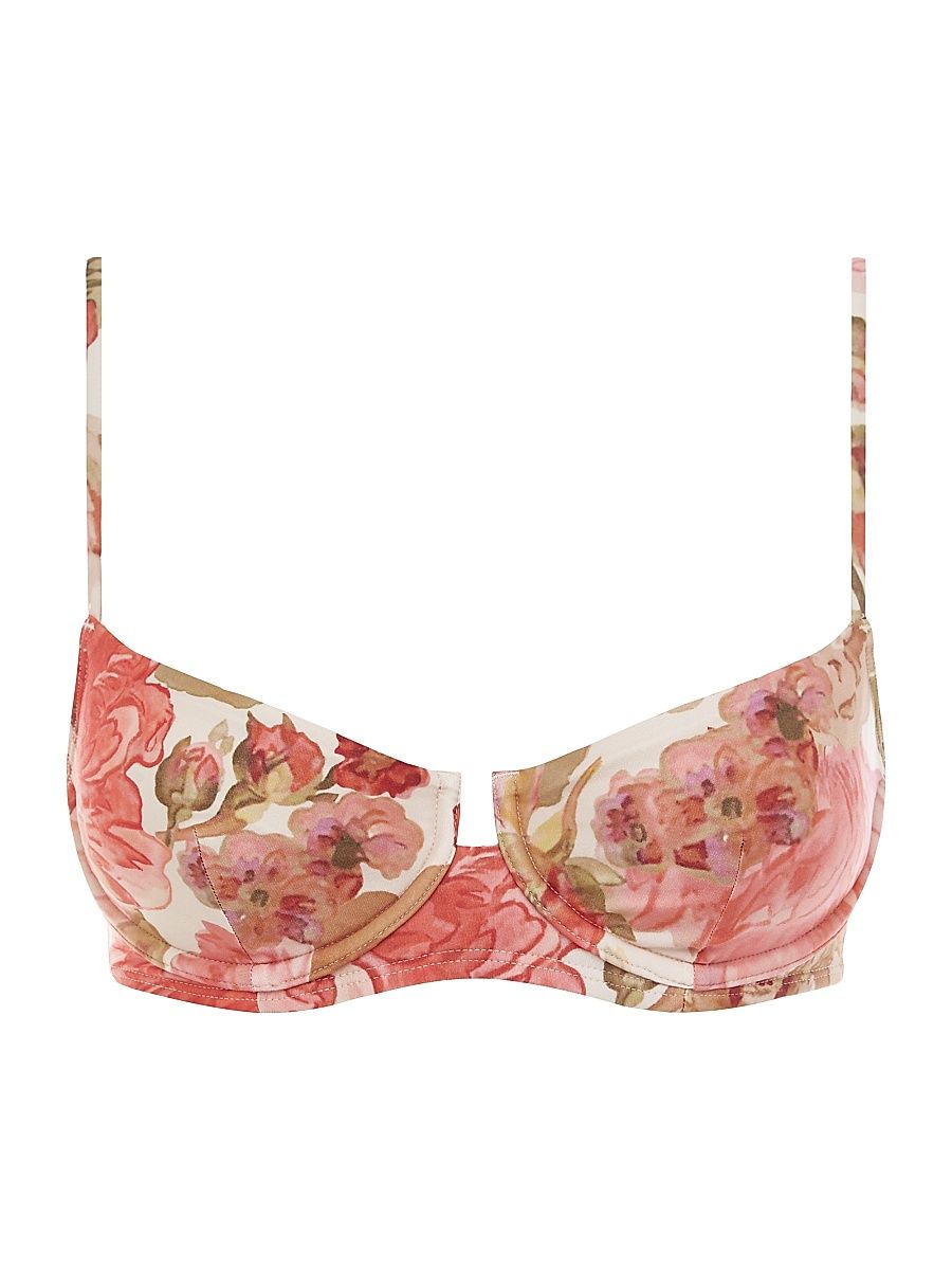 Women's Tapestry Everlasting Floral Balconette Bikini Top - Dahlia - Size XL