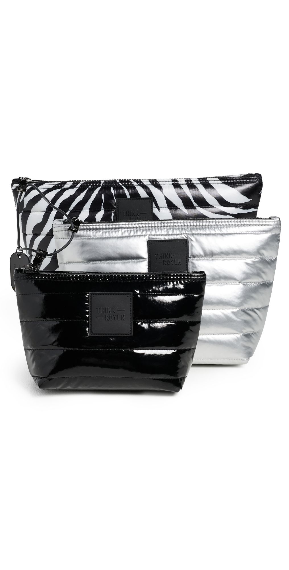 Think Royln Travel Bag Trio Black/White Zebra/Pearl Silver One Size