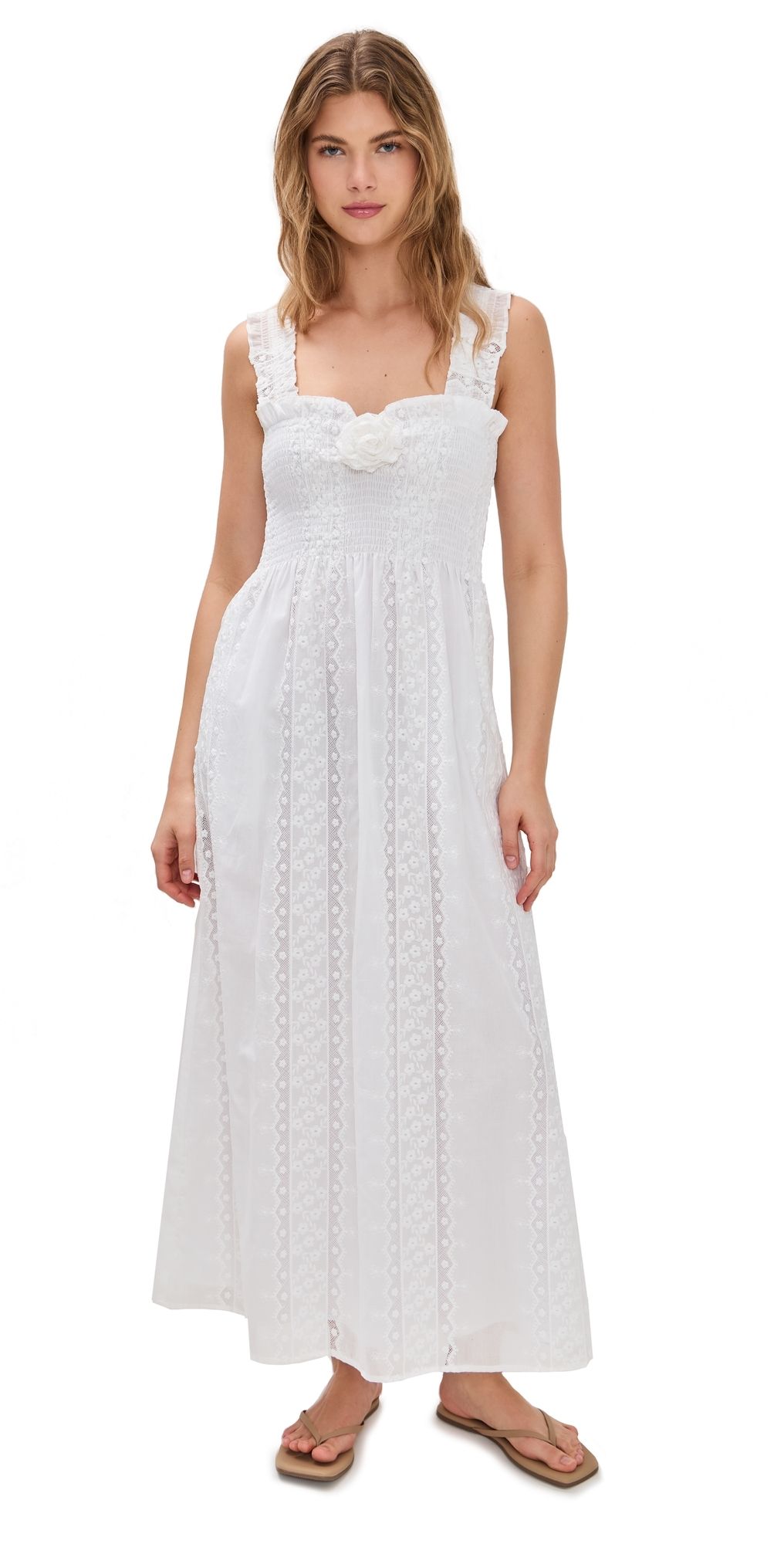 Hill House Home The Rosetta Nap Dress White XXS