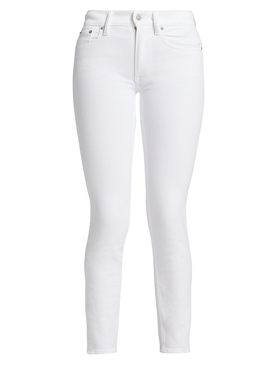 Women's Cotton-Blend Mid-Rise Skinny Jeans - Amesbury Wash - Size 32