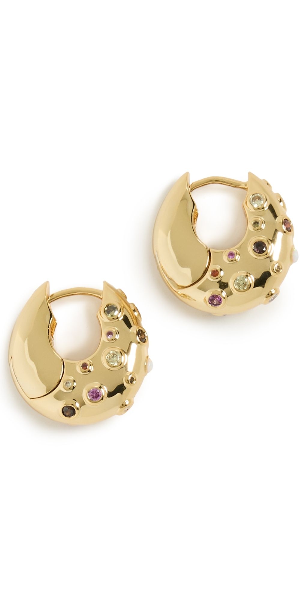 Anni Lu Crystal Bay Hoops Gold One Size
