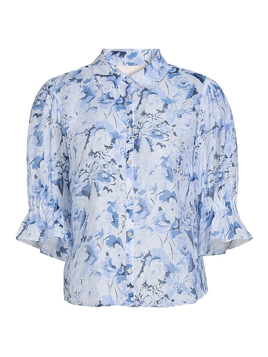 Women's Heirloom Petals Fiona Shirt - Navy Multi - Size XL