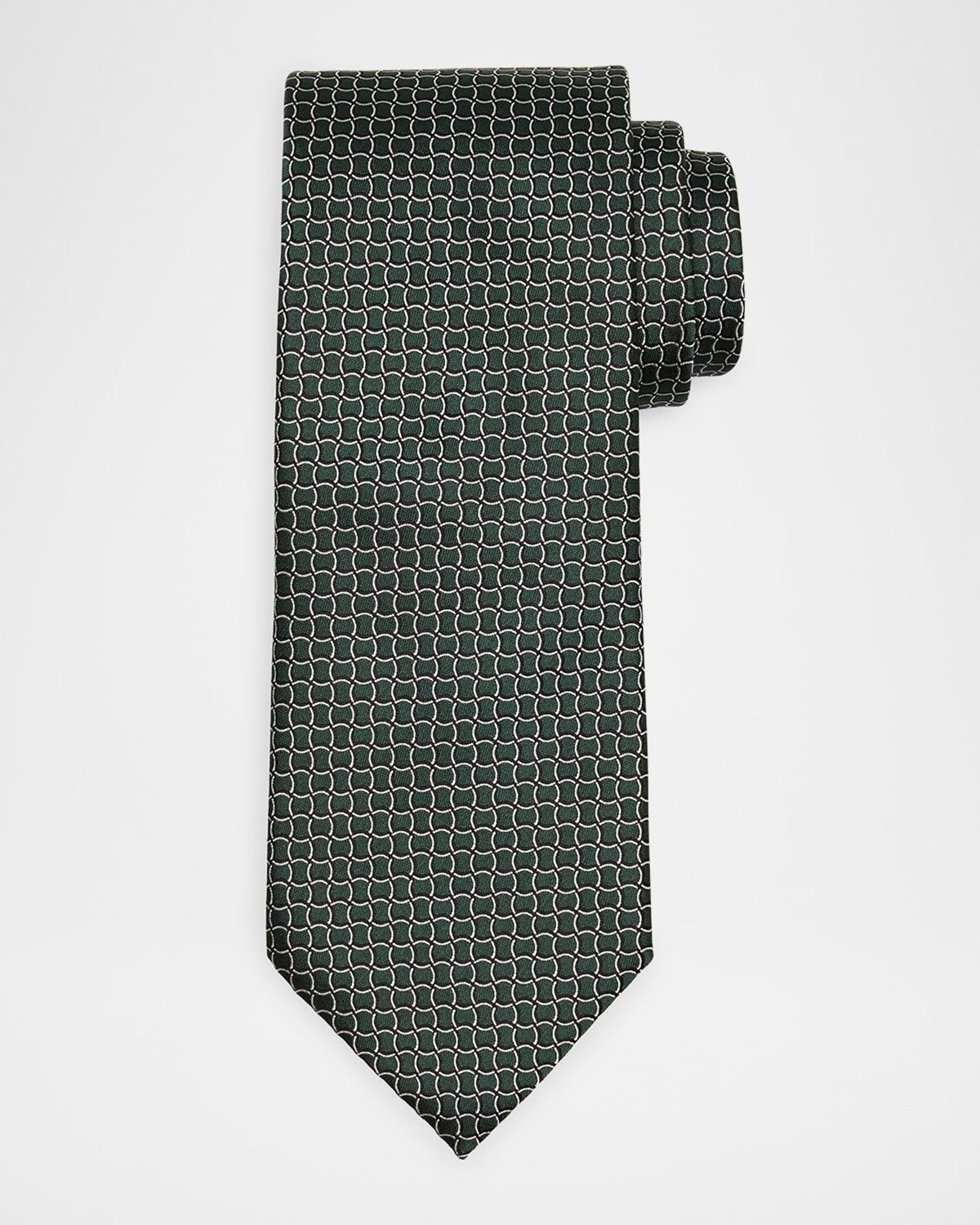 Men & apos;s Geometric Net Silk Tie