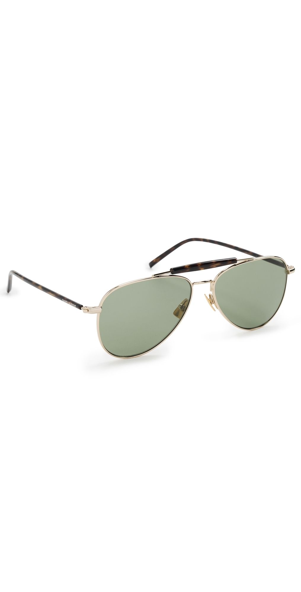 Saint Laurent SL 864 Sunglasses Gold-Havana-Green One Size