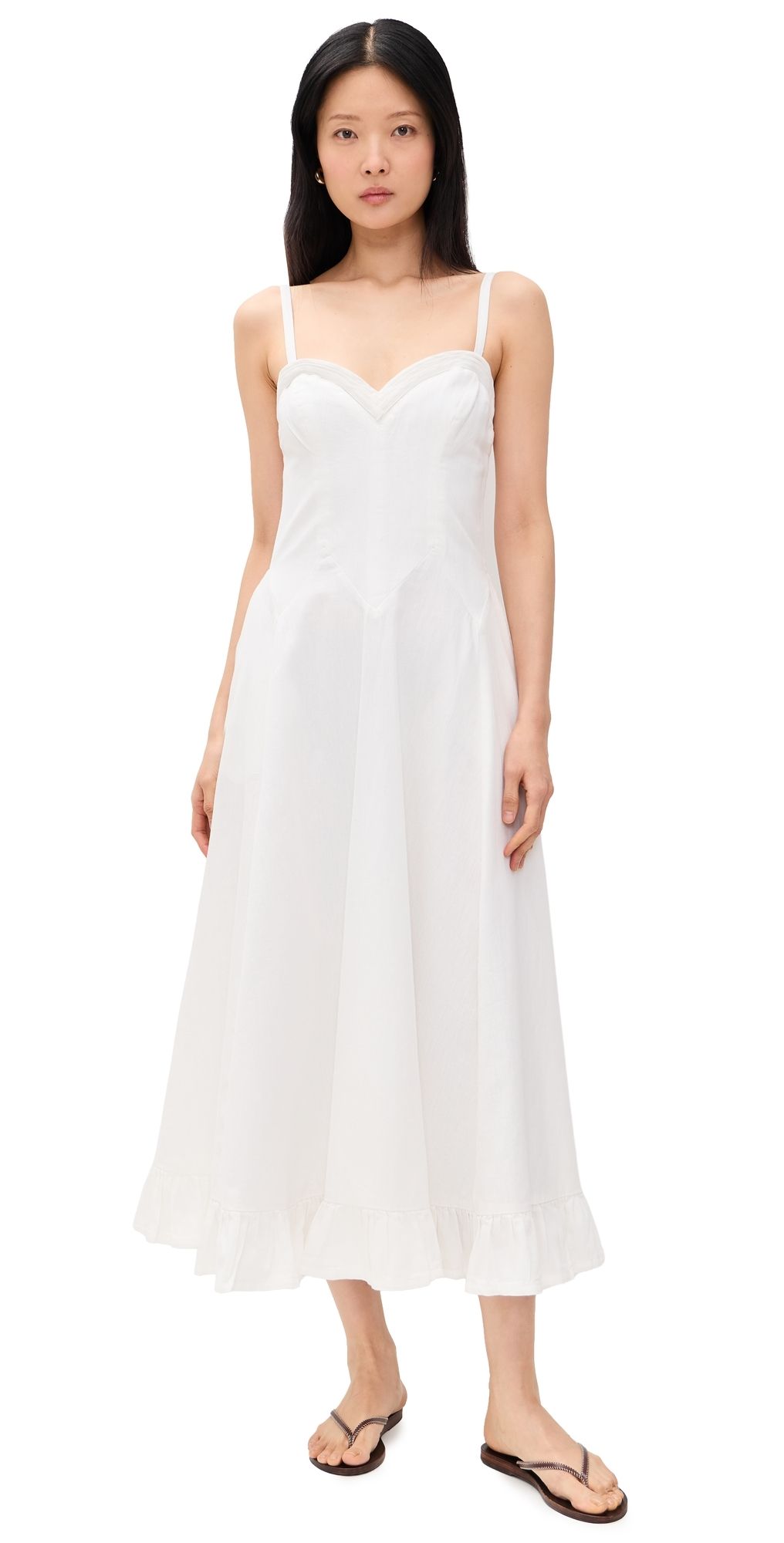 Free People Another Season Midi Dress Coconut Milk S