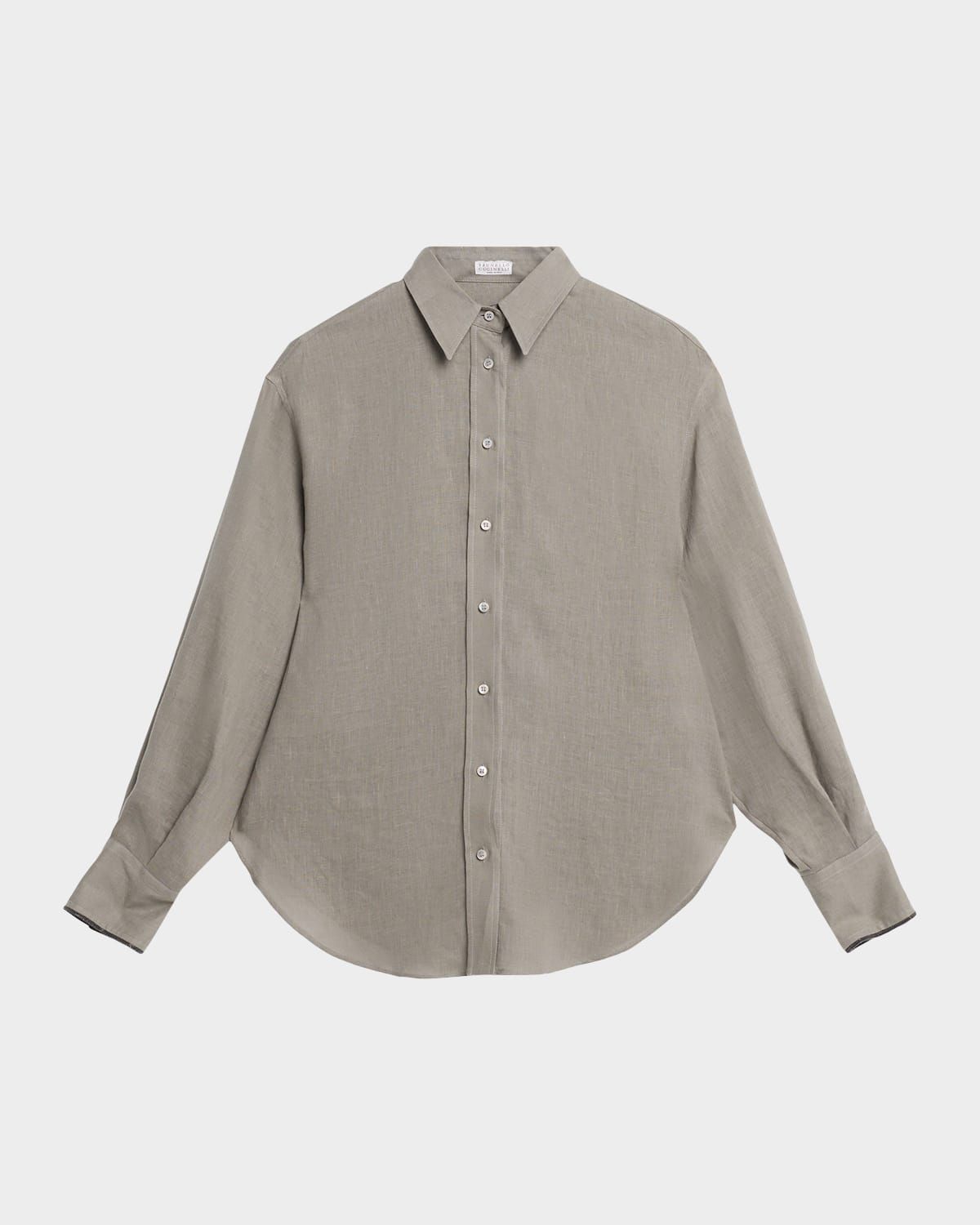 Linen Long-Sleeve Button-Down Shirt