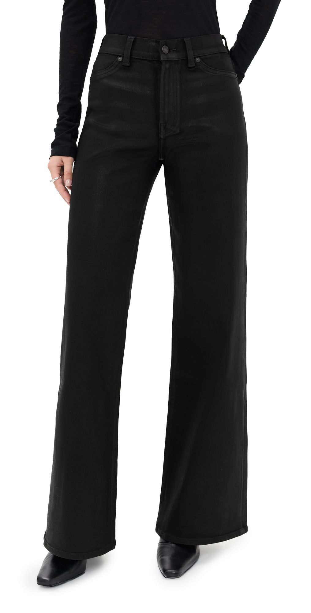 7 For All Mankind Lotta Jeans Coated Black 34