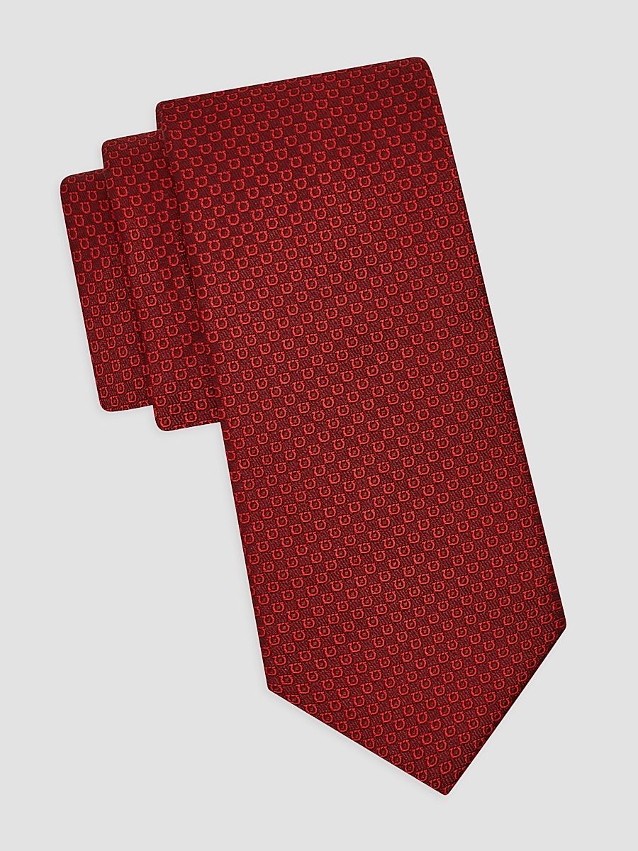 Men's Gancio Silk Tie - Bordeaux