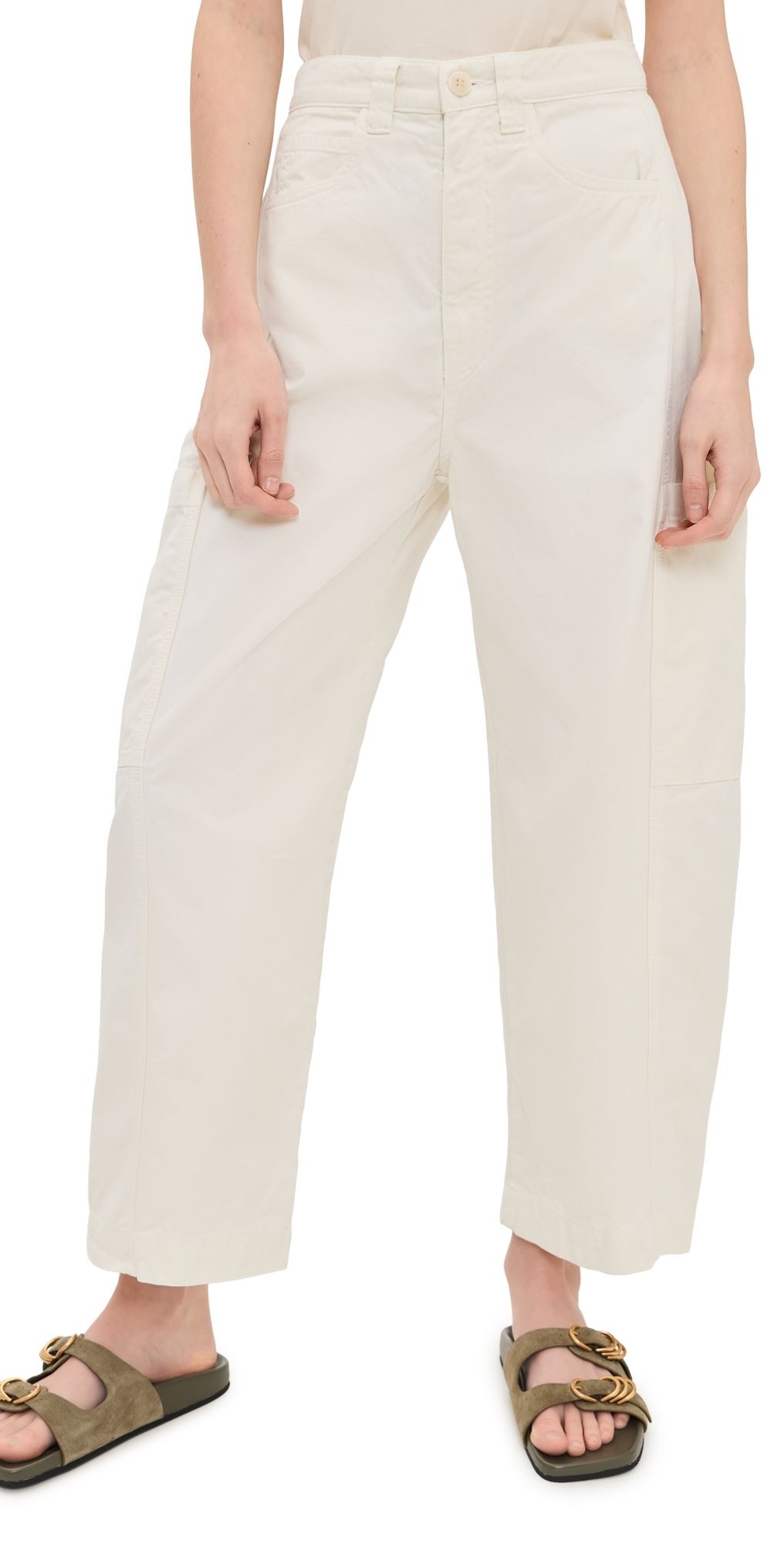 Jamie Haller The Baggy Painter Crop Trousers Ecru 4