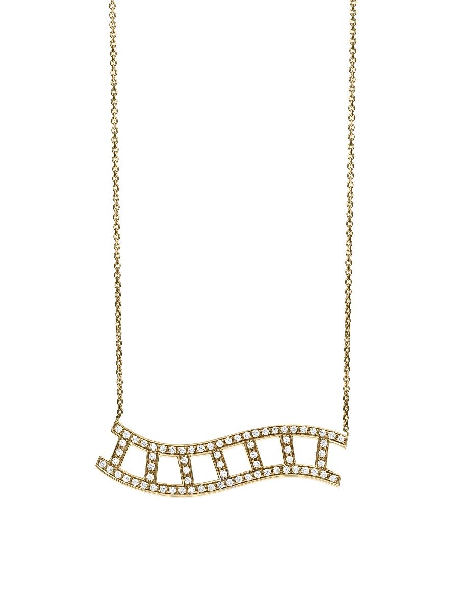 Women's Échelle Ocean 18K Yellow Gold & Diamond Necklace - Gold