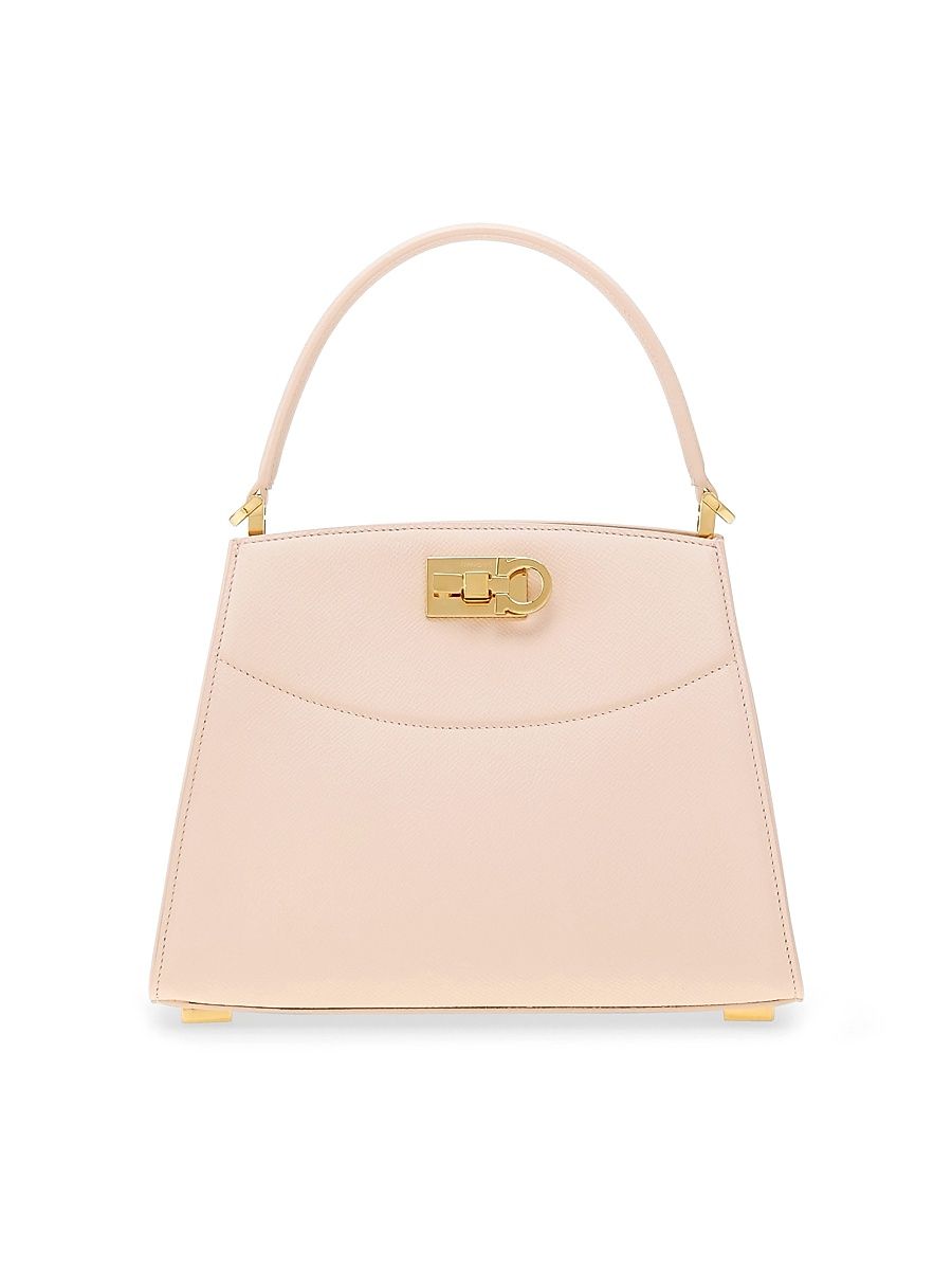 Women's Studio Box Leather Top Handle Bag - Ballet