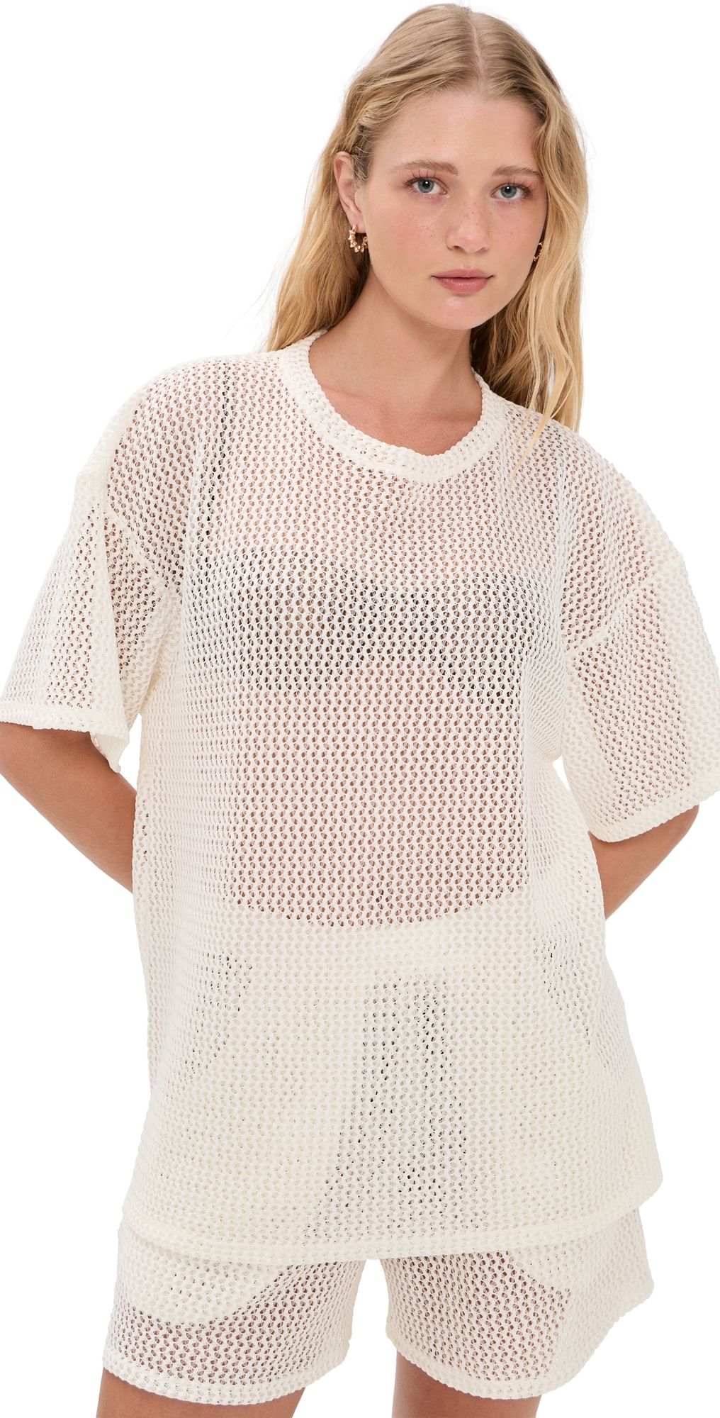 RIPLEY RADER Fishnet Big Shirt Ivory S